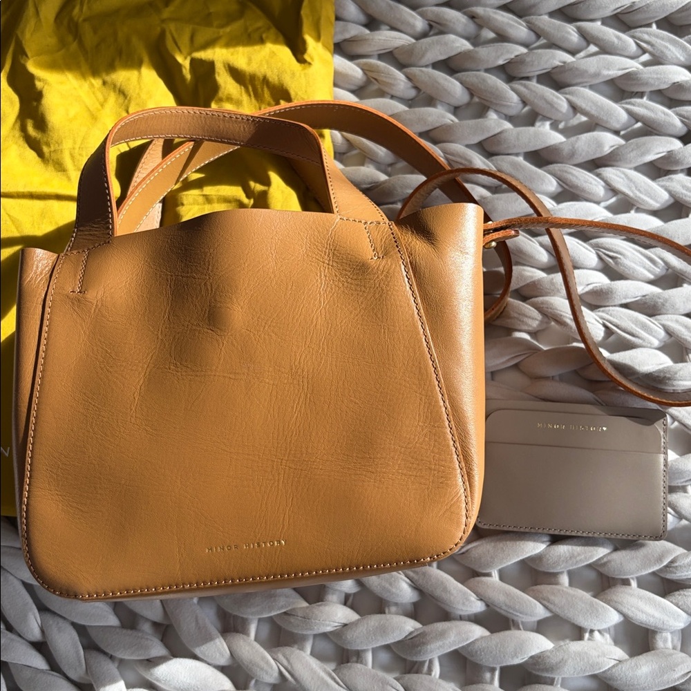 Minor History Tan Leather Shoulder Bag